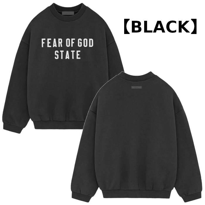 FOG ESSENTIALS 24FW ARCH LOGO CREW SWEAT SHIRTS / ブラック