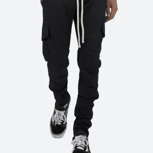 mnml ZIP CARGO DRAWCORD PANTS / BLACK