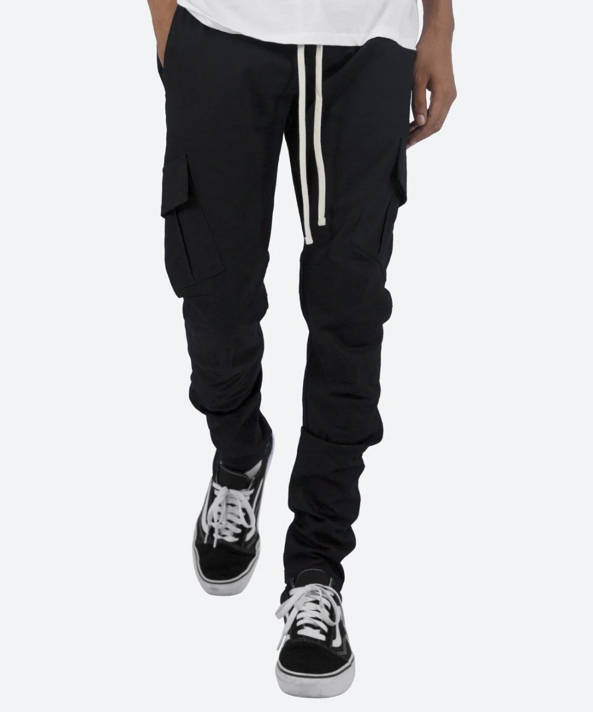 mnml ZIP CARGO DRAWCORD PANTS / BLACK