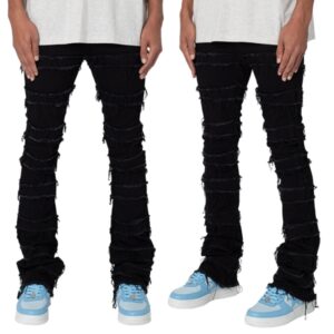 mnml X597 PANELED SKINNY STACKED DENIM